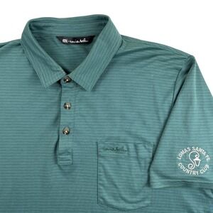 TravisMathew Mens Lomas Santa Fe Country Club Polo Shirt Teal Green Large L